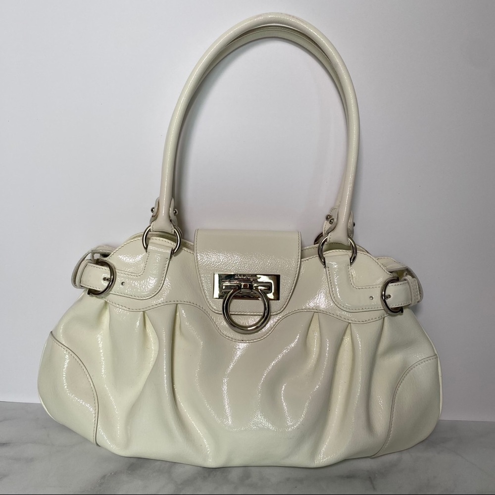 SALVATORE Ferragamo Marisa Patent Leather Handbag